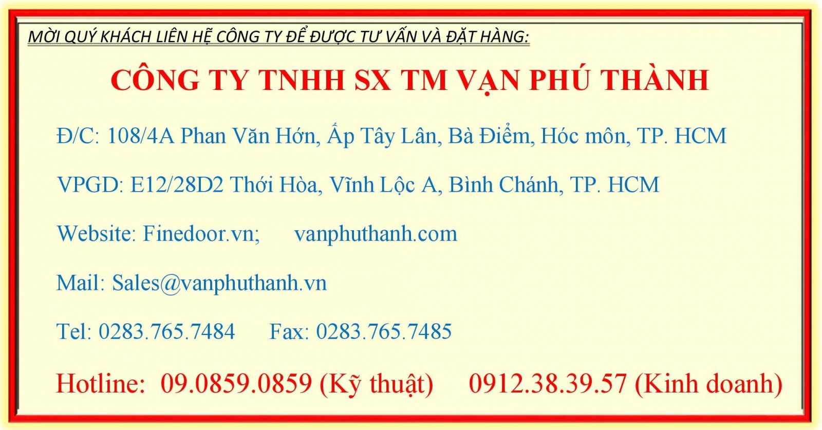 Thong tin Cong tin Van Phu Thanh